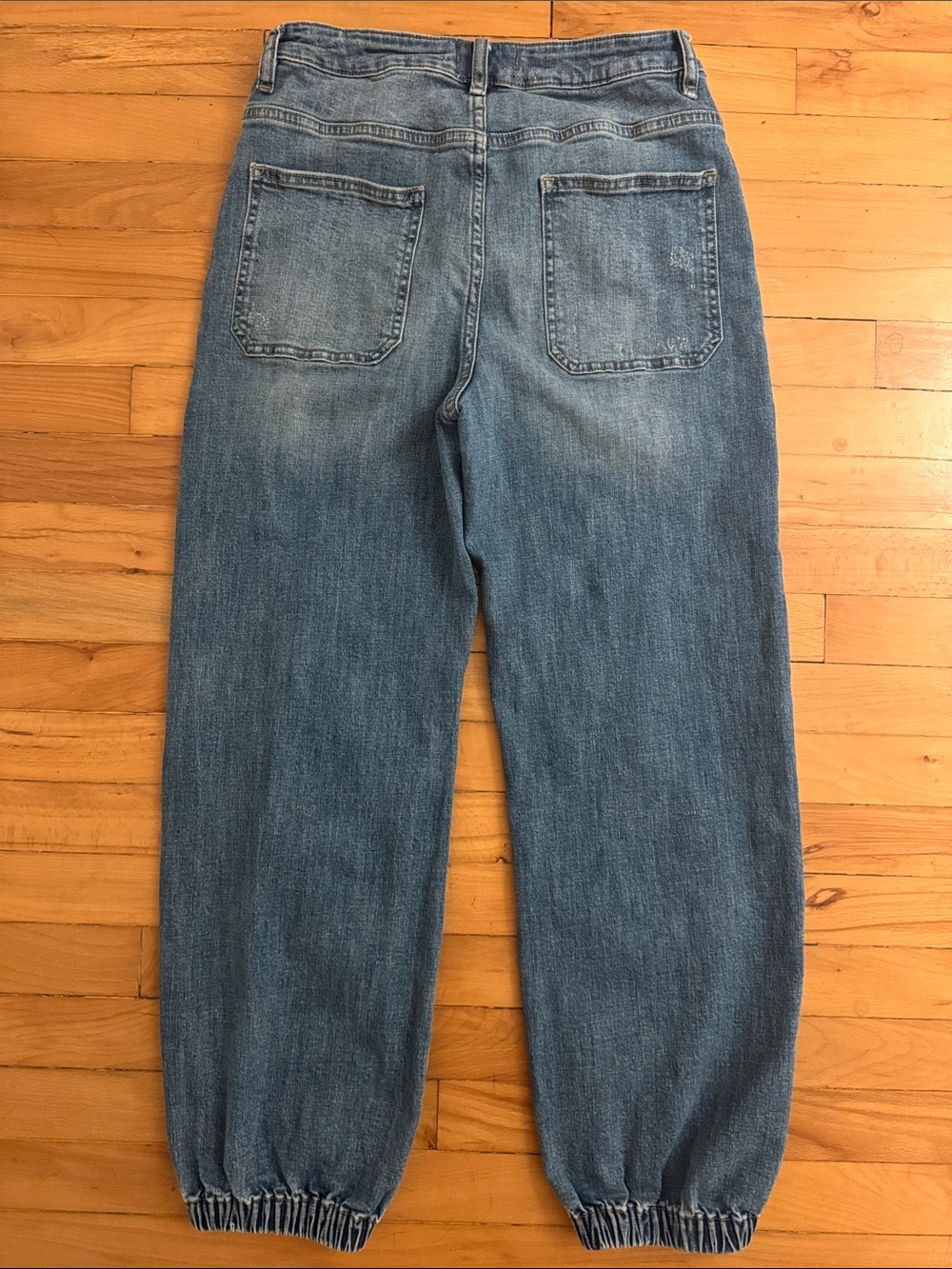DRIFTWOOD Blue Ankle-Cropped Elastic Cuff Jeans Size 29 - Picture 5 of 5